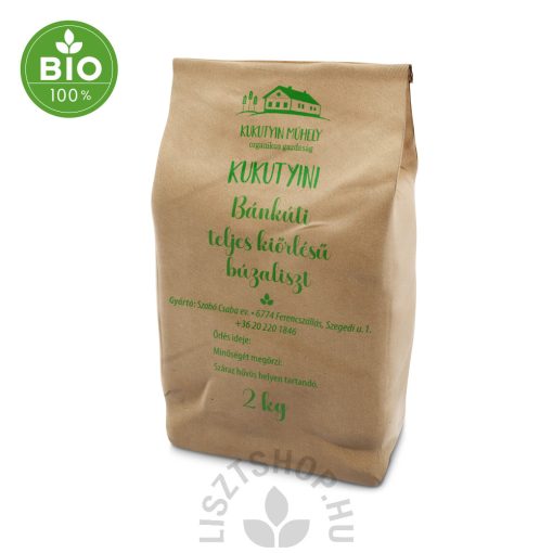 KUKUTYIN MŰHELY Kukutyini teljes kiőrlésű Bánkúti búzaliszt - 2 kg