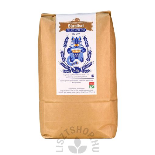 BL200 - Teljes kiőrlésű búzaliszt 2 kg